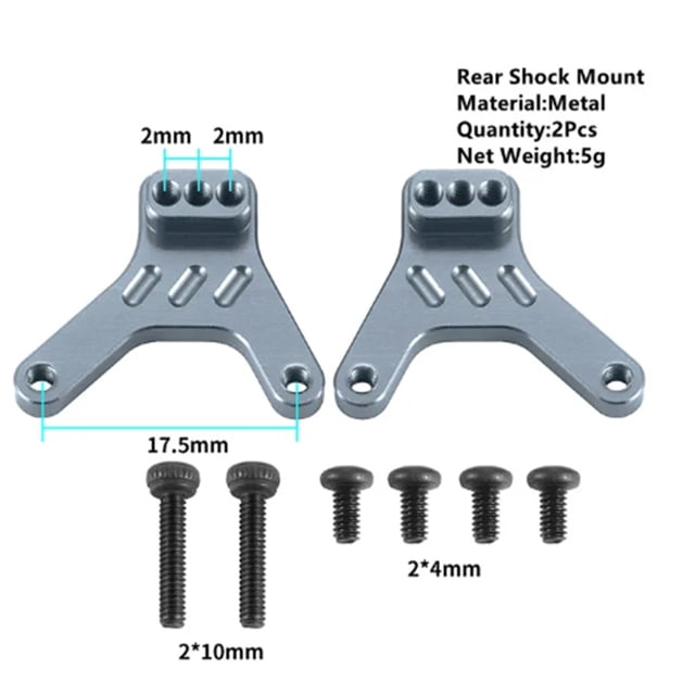 Soporte amortiguador estable de aleación de aluminio Bewildely para Kyosho Jimny 1/18 Titanio