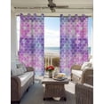thumbnail image 2 of Purple Ombre Blackout Curtains for Bedroom/Living Room, Thermal Insulated Kitchen Curtains, Colourful Gradual Modern Abstract Art Grommet Darkening Window Treatment Drapes 52"x63"x2, 2 of 8