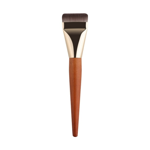 Brocha de maquillaje con mango fino de madera, brocha para mascarilla, corrector ligero e imperceptible.