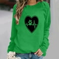 thumbnail image 3 of DDAPJ pyju Womens Dog Paw Graphic Long Sleeve Cerwneck Sweatshirts,Heartbeat Print Cute Pullover Sweatshirt Long Sleeve Crewneck Tunic Tops Gifts for Pet Lover, 3 of 3