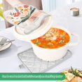 thumbnail image 3 of Yayeee Pot Holders Kitchen Heat Resistant with Pocket 7"x9.8" Cotton Oven Cooking Hot Pads, Yellow Cute Flower, 3 of 7