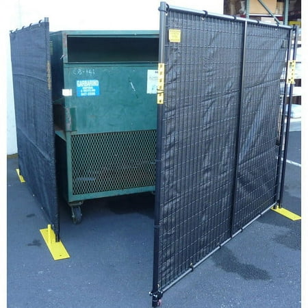 4 Sided Perimeter Patrol Dumpster Enclosure 6'H x 7.5'W