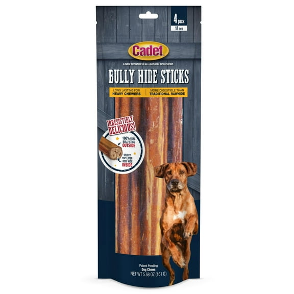 Cadet Bully Hide Sticks 10 inch 4 Pack