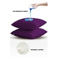 thumbnail image 4 of Pack of 2 Outdoor Pillow Covers, Solid Color Purple Waterproof Square Throw Pillowcase Cushion Decorative Pillow Covers for Couch Patio Tent, 16x16 in, 4 of 6