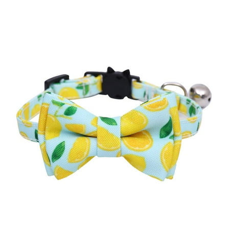 Apmemiss Clearance Cat Collars Cute Cat Bow Tie Collar with Bell Breakaway Cat Collar Detachable Bowtie Safety Pet Collar for Small Puppy Kitten Dog Christmas Gifts
