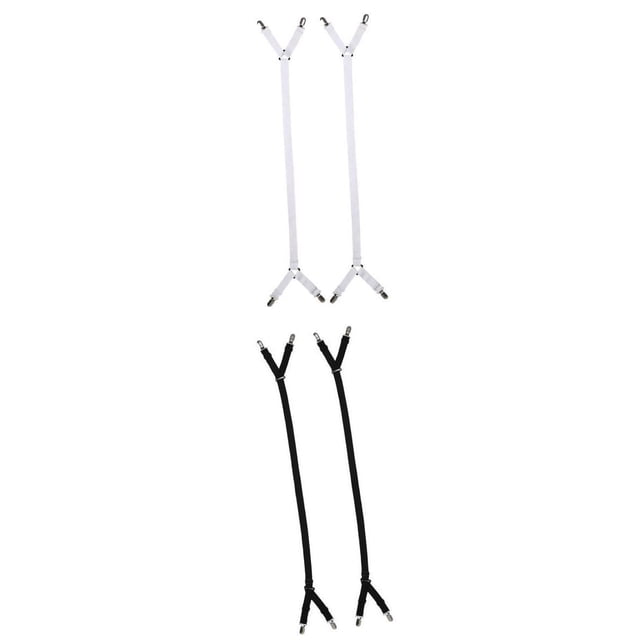 4 Piezas de Correas Ajustables para Cama Ajustable/sábana Plana Negro Blanco Macarena Correas de sábanas