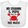 thumbnail image 3 of Inktastic My Grammy and Pops Love Me Grandson Crab Boys or Girls Baby Bib, 3 of 4