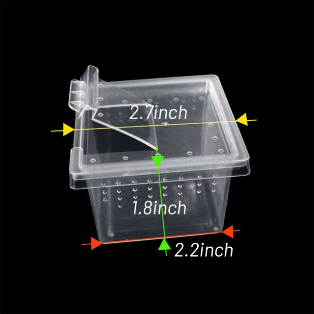 10Pcs Reptile Feeding Box Lightweight Insect Container for Easy Installment Transport Case Portable Pet Hatching House Acrylic Cage Breeding Habitat