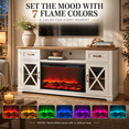 thumbnail image 5 of LEGAHOME 2-in-1 Multifunctional Fireplace TV Stand with 30" Removable Electric Fireplace for 70" TVs, 63" Farmhouse Electric Entertainment Center with 2 Drawers, White, 5 of 10