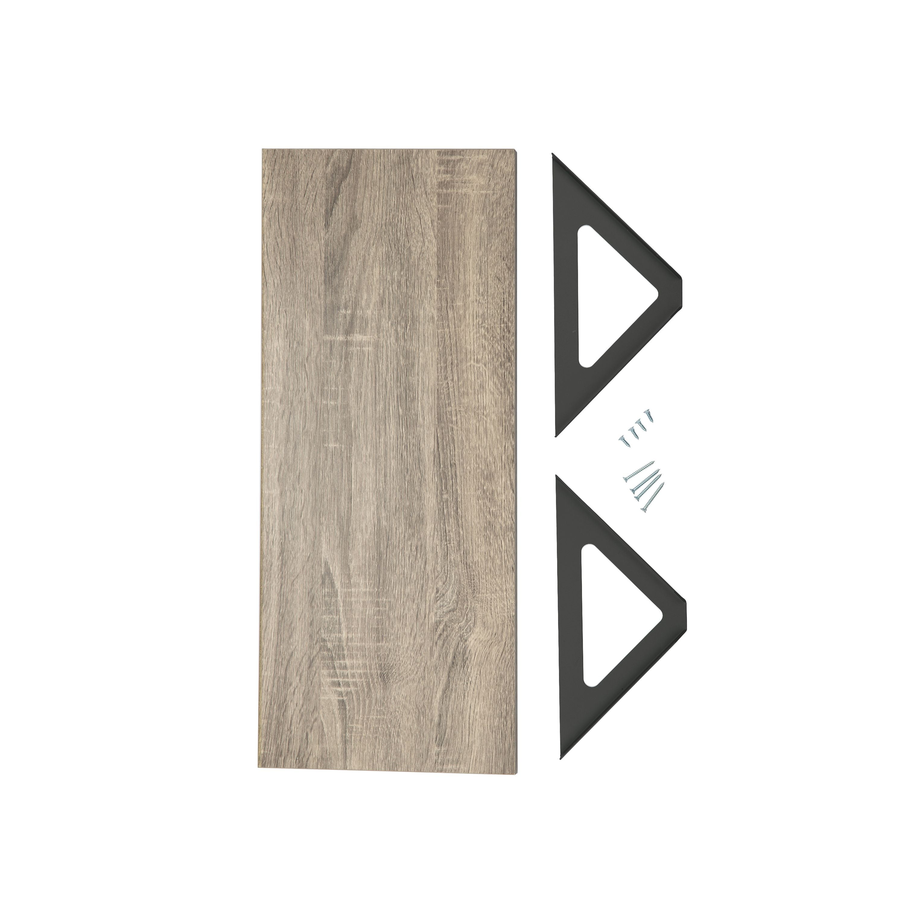 Hyper Tough 6Inch x 15 3/4Inch Gray Laminate Shelf Kit with Black