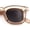 Peach Frame - Brown Lens, variant on SA106 Retro TAC Polarized Thick Bevel Rectangle Horn Rim Hipster UV400 Sunglasses / All Black