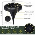 thumbnail image 5 of 4 pcs Solar Ground Lights, 8 LED Disk Lights Solar Powered Waterproof In-Ground Lights For Garden, Lawn, Pathway, Yard (Warm+Blue), 5 of 8