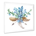 thumbnail image 2 of Designart 'Fresh Tribal Vignette Wild Forest Wreath Design On White I' Traditional Framed Art Print, 2 of 4