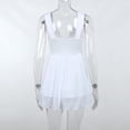 thumbnail image 6 of DOPI Sexy Mini Dress for Women Ruffled V Neck Sleeveless Backless Cut Out Bodycon Short Dress Party, 6 of 9