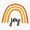 1pcs, variant on Joy Watercolor Rainbow Yellow Sticker
