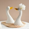 thumbnail image 6 of A Swan Ornament Clearance! Cute Swan Vase Decor Elegant Home Living Room Flower Arrangement Faux Floral Dried Flower Table Centerpiece, 6 of 7