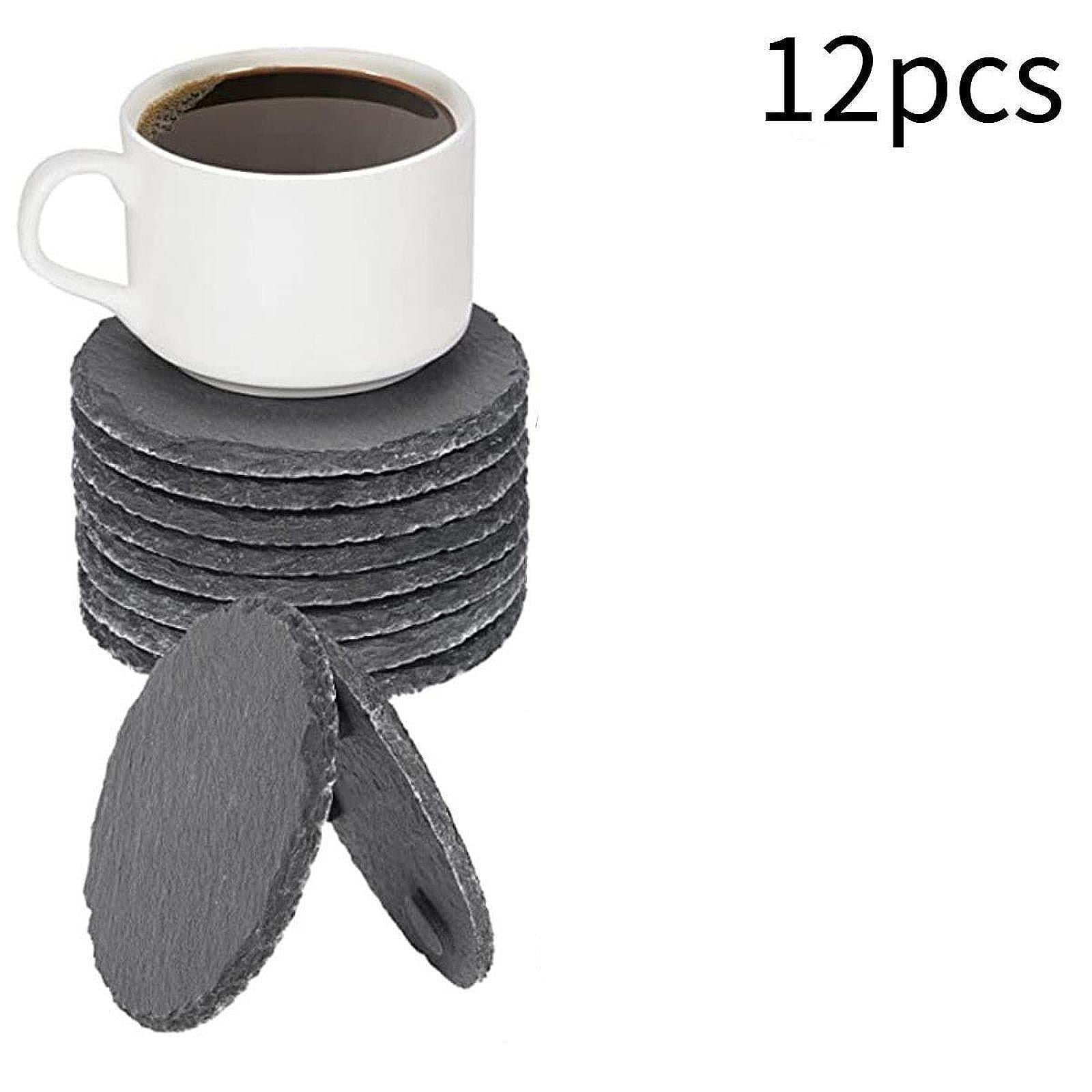 12 posavasos de pizarra para bebidas, posavasos para tazas, decoración