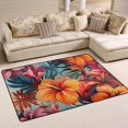 thumbnail image 2 of Lily Flowers Orange Area Floor Mats Soft Large Nursery Rugs Non-Slip Foam Carpets Living Room Doormat for Bedroom Dinning Decor 36" x 24", 2 of 7