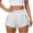 White, variant on Hurxie Women's Running Shorts with Zipper Pockets, Mid-Waisted Quick Dry Athletic Workout Sport Short White,M