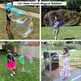 thumbnail image 2 of Bubbleventi Giant Bubble Kit | Made in USA | Includes 2 Earth Friendly Eco-Wands, a Tips and Tricks Booklet, and 1 Bubble Mix - Makes 4 Gallons of Big Bubble Solution for Birthdays and STEM Fun, 2 of 6