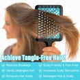 thumbnail image 5 of Aliver Hairbrush for Wet & Dry Use, Vented Detangling Hair Brush, Quickly Detangles and Smooths Hair, Faster Blow Drying, Hair Styling Brush - Blue, 5 of 10