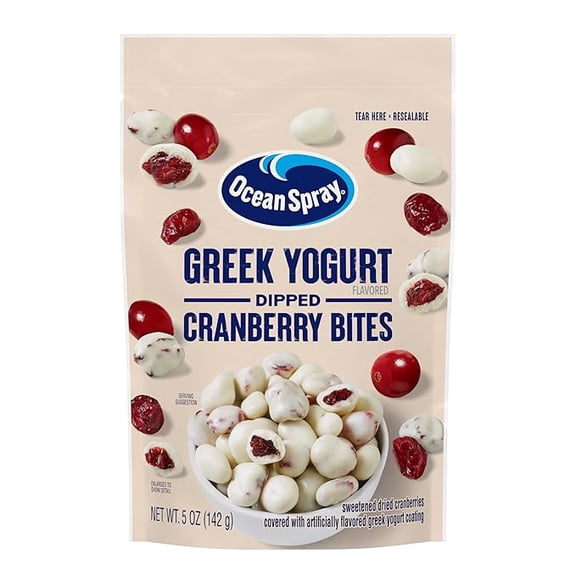 Ocean Spray® Greek Yogurt Covered Craisins®, Greek Yogurt Flavored, Covered Cranberries, Dried Fruit, 5 Oz Pouch (Pack of 1)