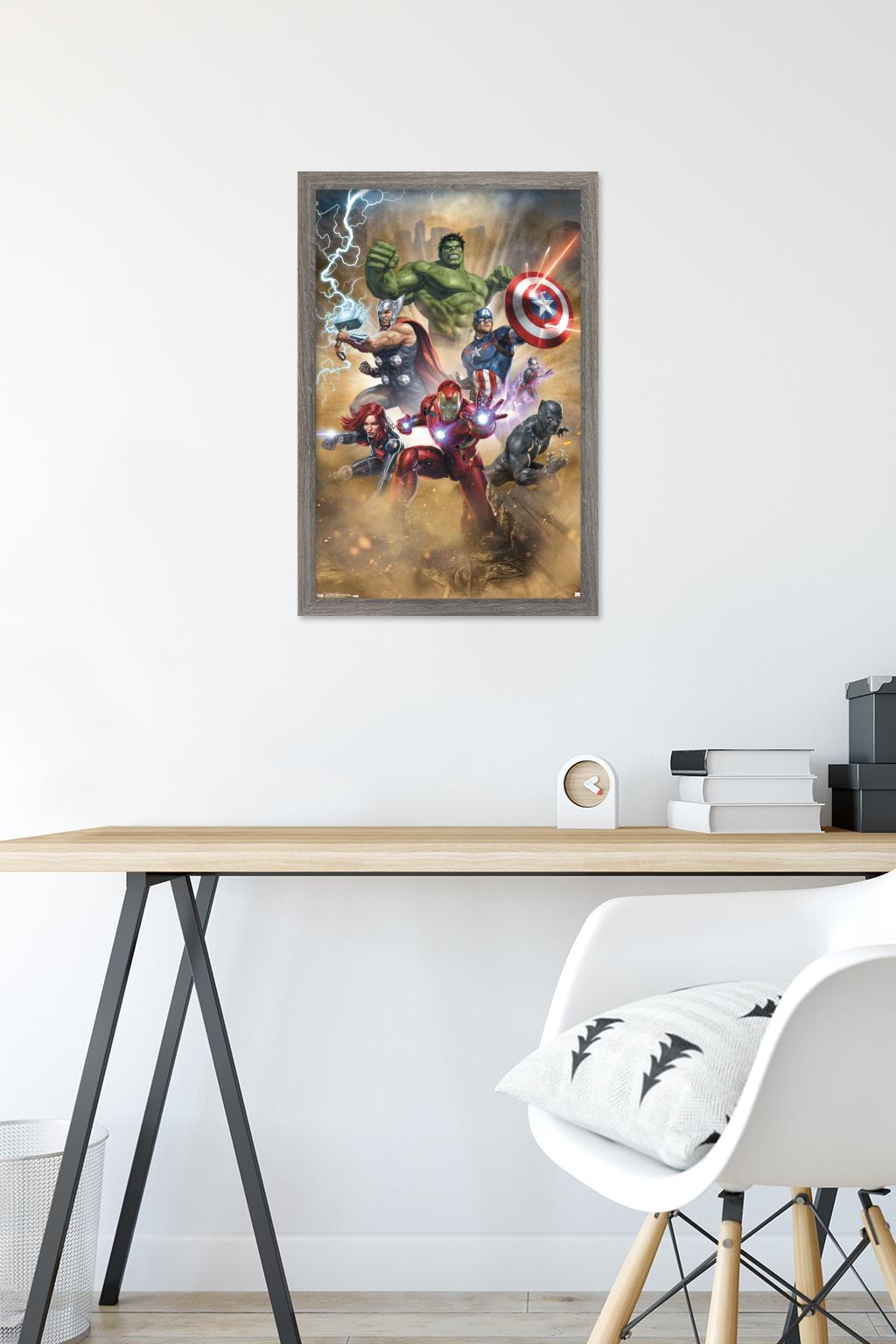 Marvel Cinematic Universe - Avengers - Fantastic Wall Poster, 14.725" x 22.375", Framed