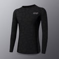 thumbnail image 1 of Traje de baño para hombre, manga larga, parte superior de cinco puntos, bañador de entrenamiento de natación profesional, piel de tiburón, secado rápido, buceo, 1 of 4