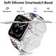 thumbnail image 3 of Yagedoviu 4 De Julio Decoraciones Correas De Reloj Reloj Compatible 38 Mm 40 Mm 41 Mm 42 Mm Para Mujer Corazón Estrella Ajustable Silicona Suave Reemplazo Smartwatch Pulsera Regalos Para Se Series 8/7, 3 of 5