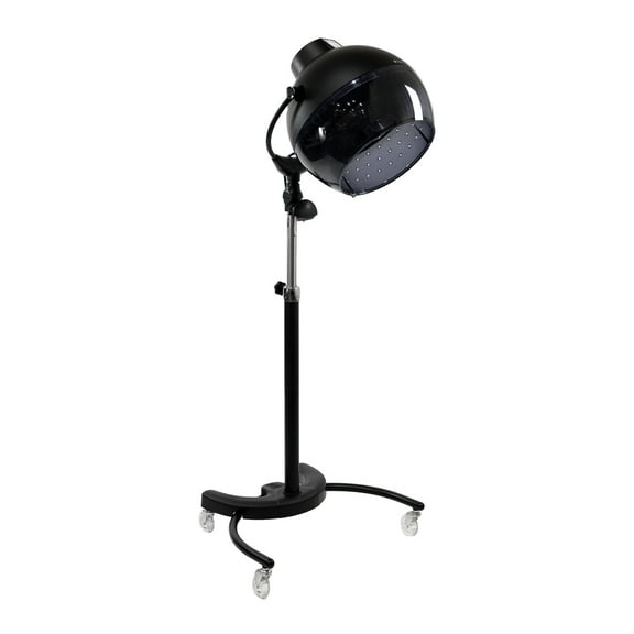 FIO II Salon Hair Dryer Rolling Standing Hood Dryer for Hair Salon Styling Studio, Black