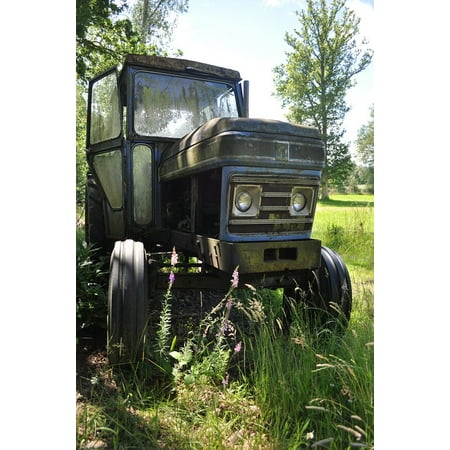 Large Frame Tractor - Framed Art for Your Wall Machinery Leyland Vintage Agriculture Tractor 10x13 Frame