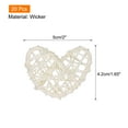 thumbnail image 2 of Unique Bargains 20Pcs Heart Shaped Rattan Ball Vase Filler Natural Rattan for Wedding Home Decoration White 2 in, 2 of 5