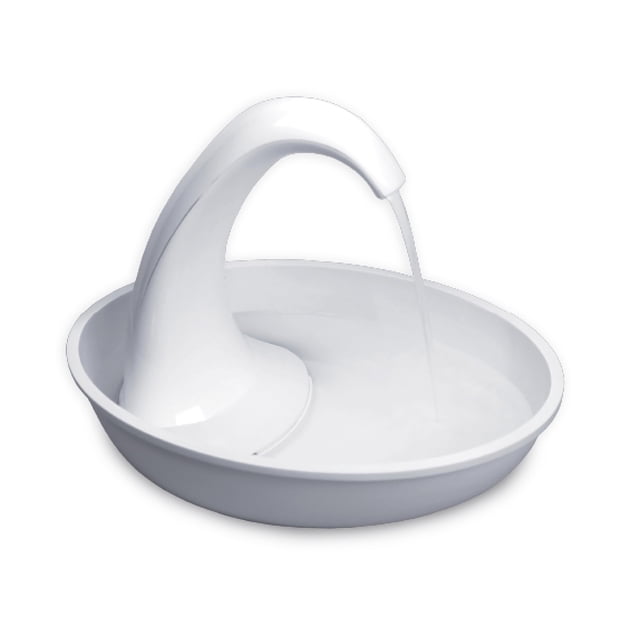 Fuente de agua para mascotas Pioneer Pet Swan 2,4 L con diseño de grifo
