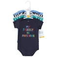 thumbnail image 2 of Hudson Baby Infant Boys Cotton Bodysuits, Boy Bold Family, 3-6 Months, 2 of 7