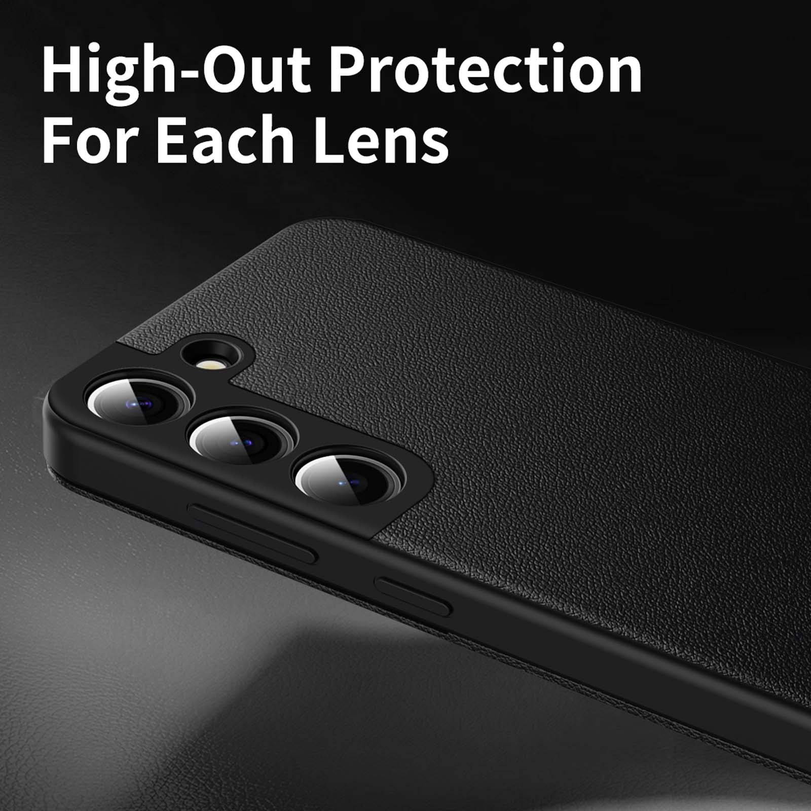 for Samsung Galaxy S22 Smart Wallet Phone Case, Protective Cover with Smart Small Screen View, Finger Tap Control, Slim Design, Card Holder Pocket, PU Leather Flip Cover, Black
