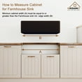 thumbnail image 7 of CASAINC Fireclay 33 in. Single Bowl Farmhouse Apron Kitchen Sink Grid Strainers Matte Black CUPC Certified, 7 of 7