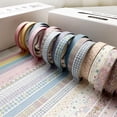 thumbnail image 2 of 20 Roll Washis Tape Slim Decorative Tape Masking Tape Retro Crafting Tape, 2 of 12
