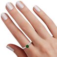 thumbnail image 7 of AFFY Simulated Emerald & White Cubic Zirconia Solitaire Heart Promise Ring 14k White Gold Over Sterling Silver Gift For Her Ring Size-10, 7 of 7