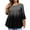291#Black, variant on Plus Size Tops for Women 3/4 Sleeve Loose Shirts to Wear with Leggings Summer Fall 2026 Clothes Blue L