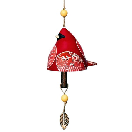 

BESTHUA Bird Bell Wind Chimes - Hand Painted Cardinal Outdoor Garden Decor Wind Chime - Durable Door Hangings Exquisite Decorative Pendant Titmouse - for Patio Deck Yard Garden