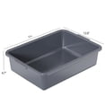 thumbnail image 2 of 13 L Plastic  Utility Bus Boxes, 12-Pack Bus Tubs, Gray, 2 of 7
