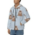 thumbnail image 3 of Kdxio Playful Walrus Wonders Print Men Hoodies Casual Hoodies for Men with Zip Pockets Full Zip Long Sleeve Sweatshirt Sports Hooded Jacket-Small, 3 of 5