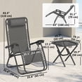 thumbnail image 3 of Outsunny Ensemble de Chaises à Gravité Zéro avec Table Pliante et Plateaux Porte-Gobelet Gris, 3 of 10