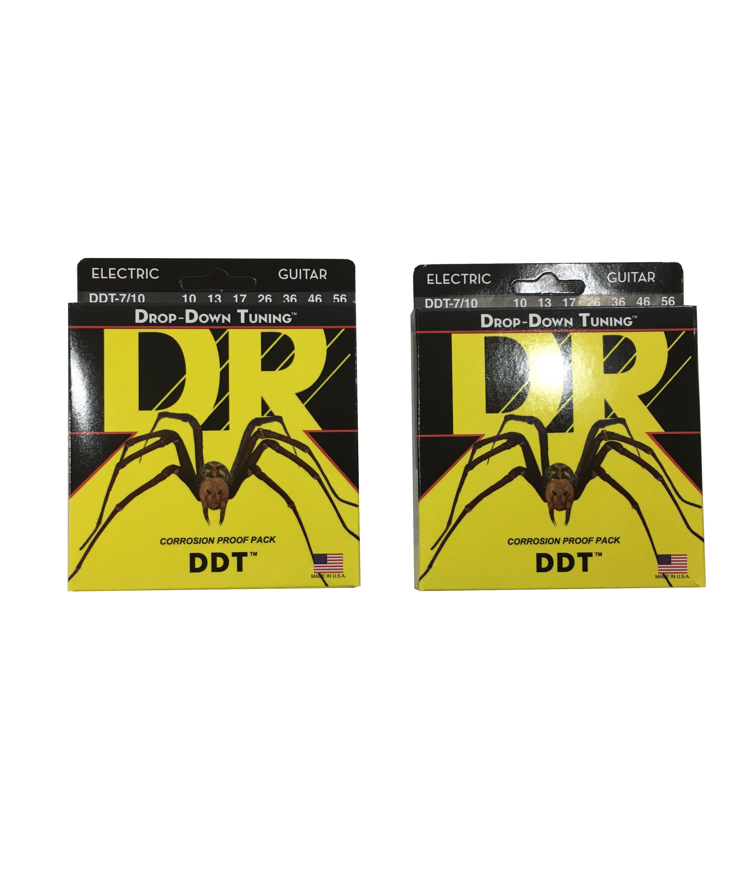 DR Guitar Strings Electric 2-Pack DDT 7-String Drop Down Tuning 10-56