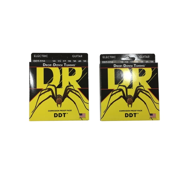 DR Guitar Strings Electric 2-Pack DDT 7-String Drop Down Tuning 10-56