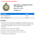 thumbnail image 2 of Blower Motor - Compatible with 2007 - 2015 Jaguar XKR 2008 2009 2010 2011 2012 2013 2014, 2 of 2