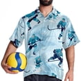 thumbnail image 4 of Ice Hockey Men's Short Sleeve Casual Printed Button Down Beach Shirts - Summer Fashion Tops, 4 of 6
