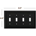 thumbnail image 2 of Sleeklighting 2 Pack Classic Black Beadboard Outlet Covers | 4 Gang Toggle, 2 of 6