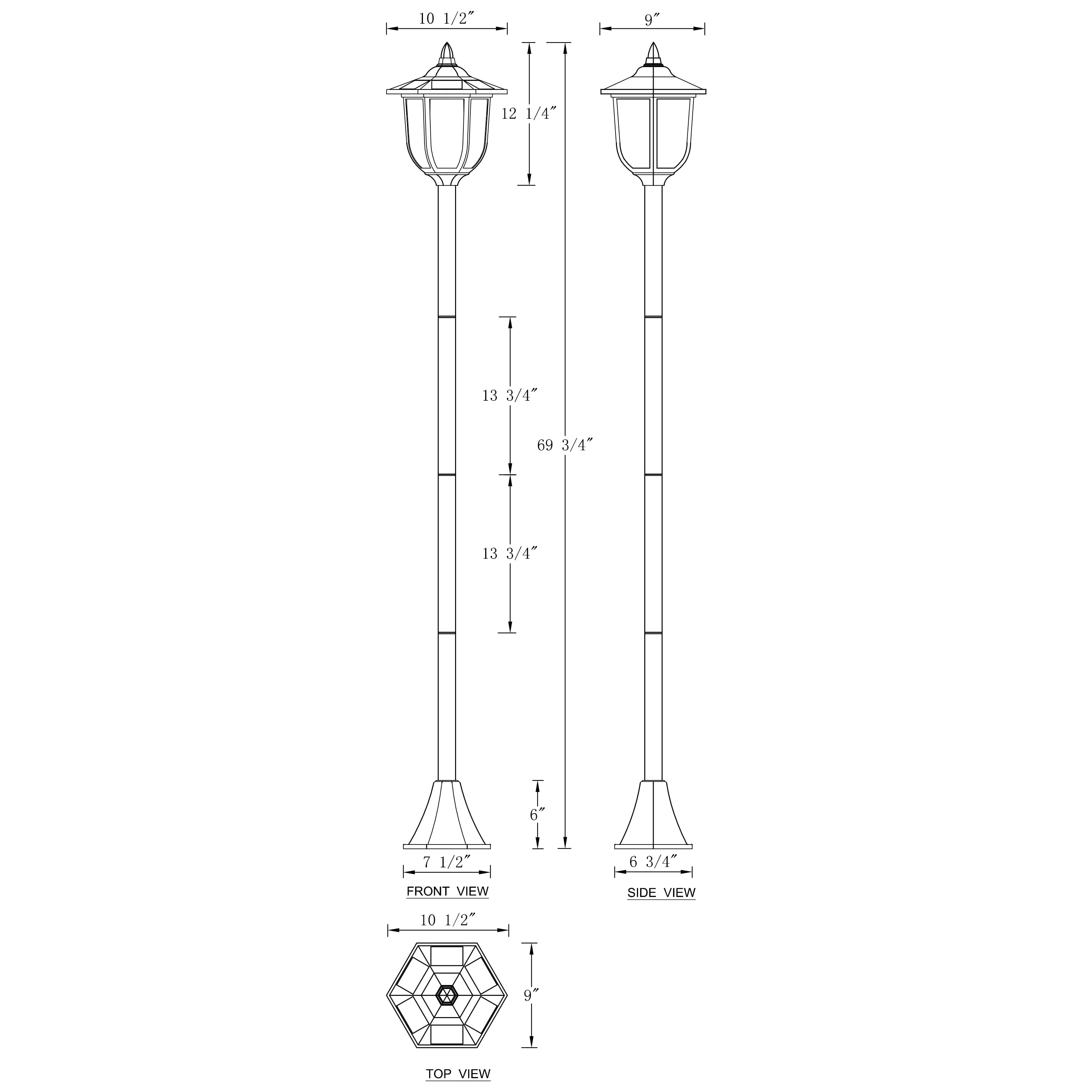 C Cattleya 1-Light Dusk to Dawn LED Outdoor Solar Post Light