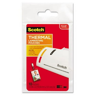 2PK Scotch Laminating Pouches, 5 mil, 2.25" x 4.25", Gloss Clear, 10/Pack (TP585210)